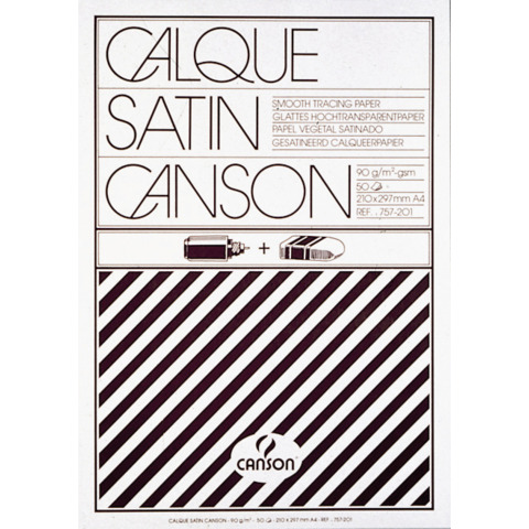 Blocco da disegno Canson carta lucida satinata 50 fogli 90/95 g/m² A4 C200757201