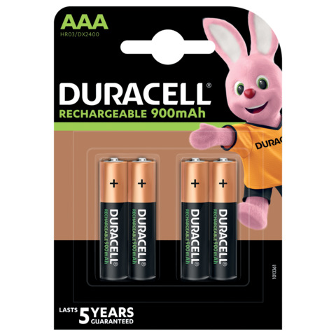 Batterie ricaricabili Duracell Precaricata Ministilo 900 mAh AAA conf. da 4 – DU77