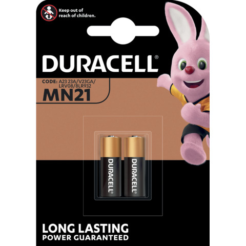Batterie alcaline specialistiche Duracell MN21 12 v MN21 – apricancello/macchina  conf. da 2 – DU25