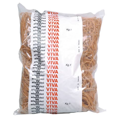 Elastici Viva in busta in gomma naturale ambra 100 mm conf. 1000 gr – EN100B
