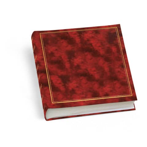Album portafoto Lebez 40 fogli con velina f.to 25×30 cm rosso 0380-R