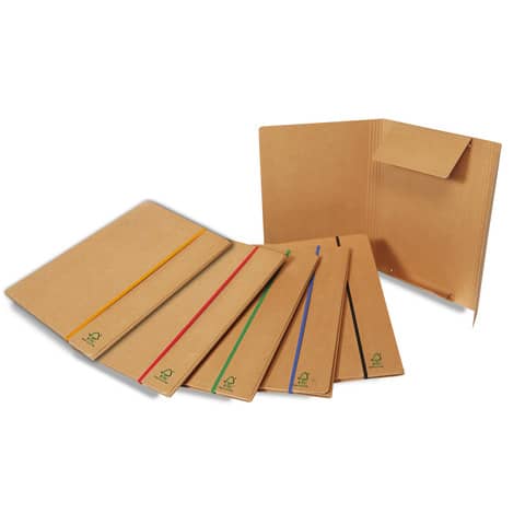 Cartelline con elastico piatto EURO-CART 25×35 cm dorso 4 cm avana conf. da 5 pezzi – FMCXCPEECOAV
