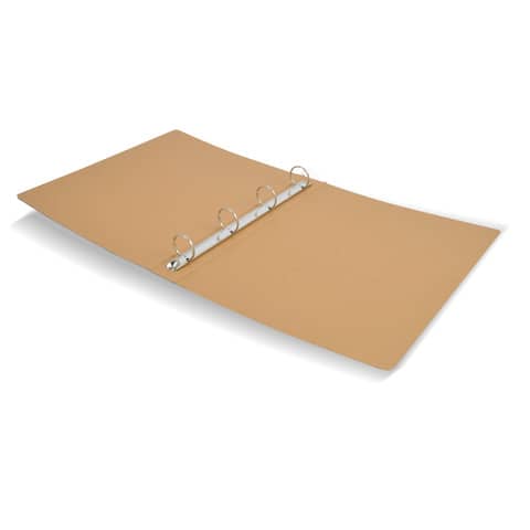Raccoglitore 4 anelli tondi 30 mm EURO-CART Eco avana – 23×32 cm – Dorso 4 cm – CAECO04-30AV