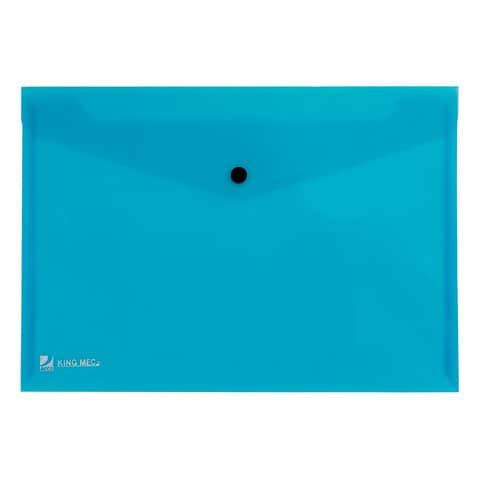 Busta con bottone King Mec Pull A4 21×29,7 cm azzurro 111316
