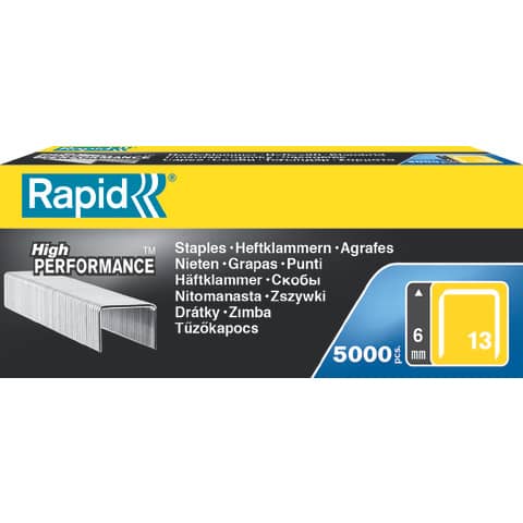 Punti metallici Rapid Super Strong a filo fine 13/6 conf. da 5000 – 11830700