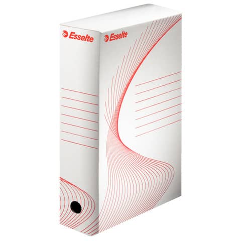 Scatola archivio Esselte Boxy 100 bianco/rosso 25x35x10 cm 20172