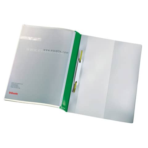 Cartelline ad aghi con clip Esselte Quotation File 23,8×31 cm pvc semirigido verde  conf. da 25 – 28360