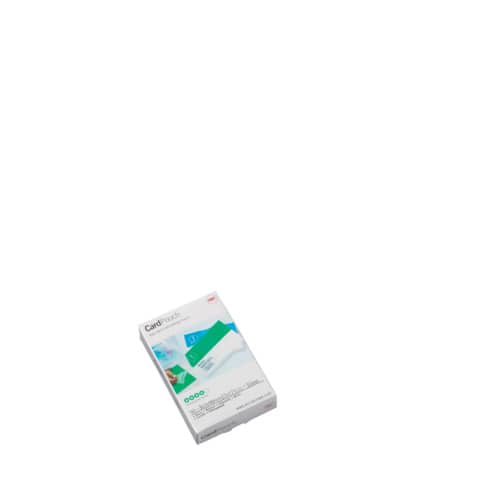 Pouches per plastificatrici a caldo GBC 2×125 µm finitura lucida formato tessera 6,5×9,5 cm – Conf. 100 pezzi – 3740301