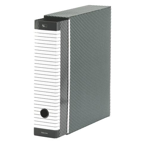 Registratore con custodia Esselte G13 Delsoline commerciale dorso 8 cm cartone plastificato grigio – 390713060