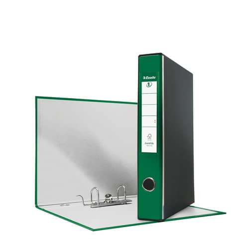 Registratore con custodia Esselte G52 EUROFILE commerciale dorso 5 cm cartone rivestito in PP verde – 390752180
