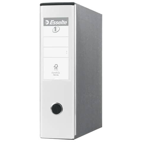Registratore con custodia Esselte G53 Eurofile commerciale Dorso 8 cm cartone rivestito in PP bianco vivida- 390753040