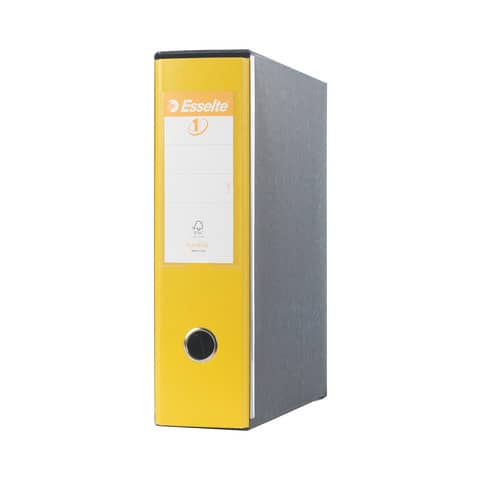 Registratori con custodia Esselte G53 Eurofile commerciale Dorso 8 cm cartone rivestito in PP giallo – 390753090