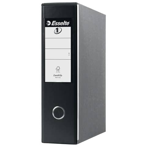 Registratore con custodia Esselte G53 Eurofile commerciale Dorso 8 cm cartone rivestito in PP nero vivida – 390753130