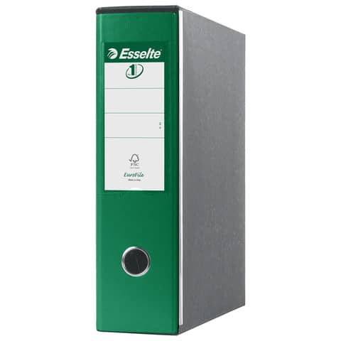 Registratori con custodia Esselte G53 Eurofile commerciale Dorso 8 cm cartone rivestito in PP verde – 390753180