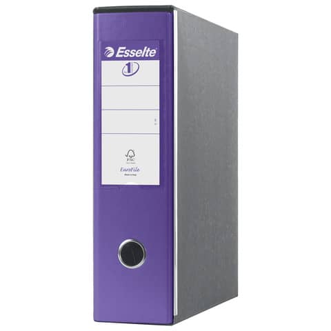 Registratori con custodia Esselte G53 Eurofile commerciale Dorso 8 cm cartone rivestito in PP lilla – 390753950