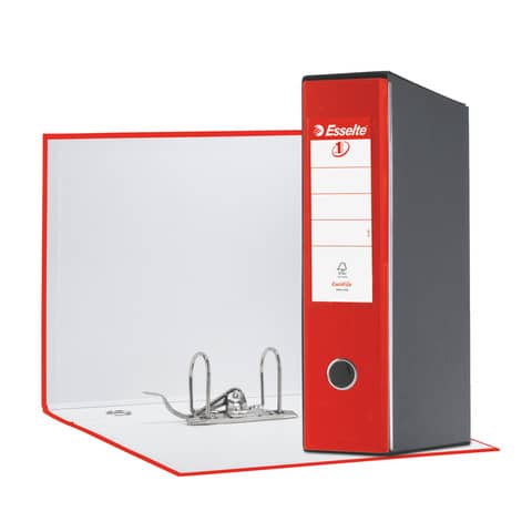 Registratore con custodia Esselte G55 Eurofile protocollo dorso 8 cm cartone rivestito in PP rosso – 390755160