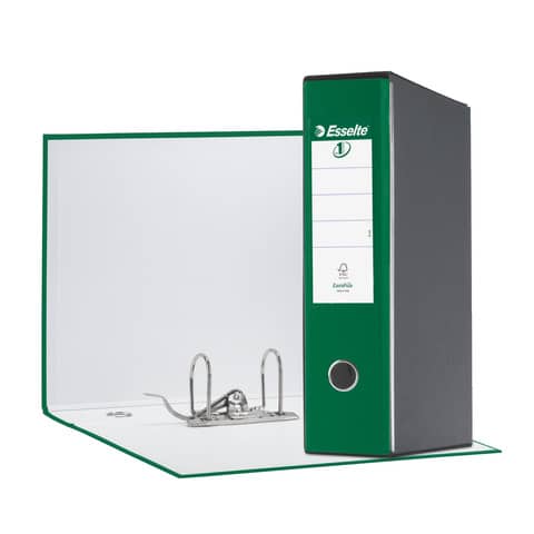 Registratore con custodia Esselte G55 Eurofile protocollo dorso 8 cm cartone rivestito in PP verde – 390755180