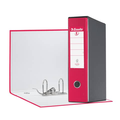 Registratore con custodia Esselte G55 Eurofile protocollo dorso 8 cm cartone rivestito in PP fucsia – 390755900
