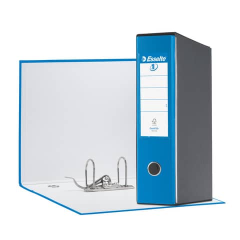 Registratore con custodia Esselte G55 Eurofile protocollo dorso 8 cm cartone rivestito in PP blu vivida – 390755910
