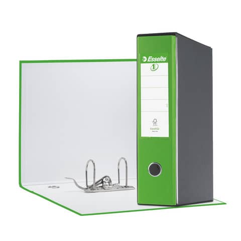 Registratore con custodia Esselte G55 Eurofile protocollo dorso 8 cm cartone rivestito in PP verde vivida – 390755940
