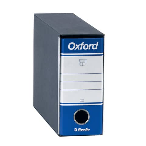 Registratore con custodia Esselte G81 OXFORD memorandum 29,5x19cm – dorso 8 cm blu – 390781050
