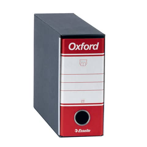 Registratore con custodia Esselte G81 OXFORD memorandum 29,5×19 cm – dorso 8 cm rosso – 390781160