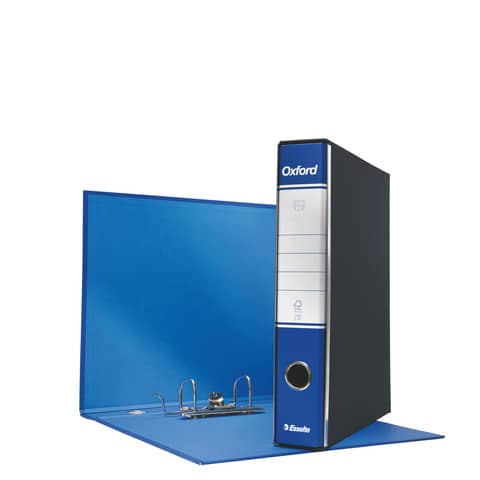 Registratore con custodia Esselte G82 Oxford commerciale 29,5×32 cm – dorso 5 cm blu – 390782050