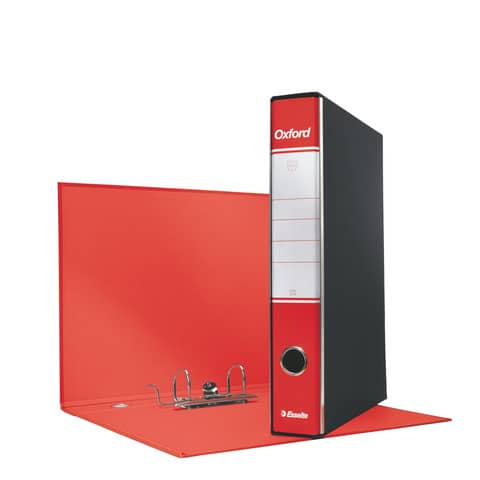 Registratore con custodia Esselte G82 Oxford commerciale 29,5×32 cm – dorso 5 cm rosso – 390782160