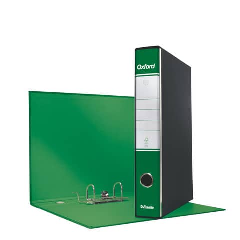 Registratore con custodia Esselte G82 Oxford commerciale 29,5×32 cm – dorso 5 cm verde – 390782180