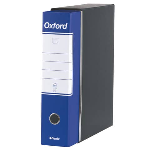 Registratore con custodia Esselte G83 Oxford commerciale 29,5×32 cm – dorso 8 cm blu – 390783050