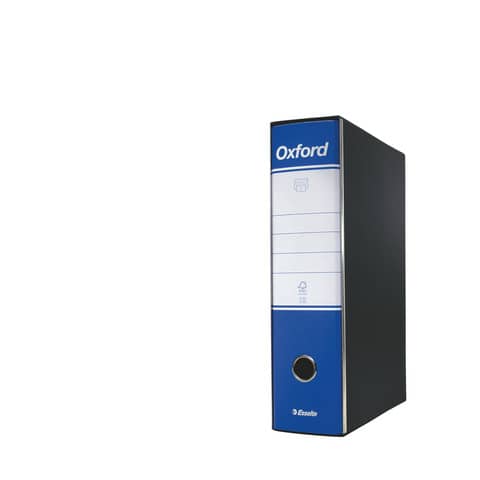 Registratore con custodia Esselte G85 Oxford protocollo 29,5×35 cm – dorso 8 cm blu – 390785050