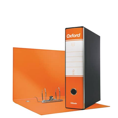 Registratore con custodia Esselte G85 Oxford protocollo 29,5×35 cm – dorso 8 cm arancione – 390785200