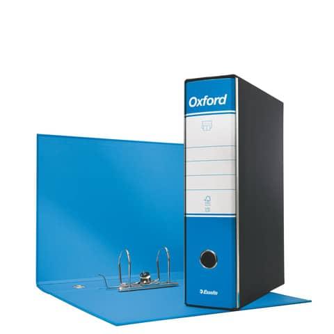 Registratore con custodia Esselte G85 Oxford protocollo 29,5×35 cm – dorso 8 cm azzurro – 390785800