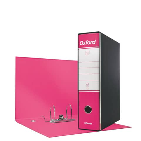 Registratore con custodia Esselte G85 Oxford protocollo 29,5×35 cm – dorso 8 cm fucsia – 390785900