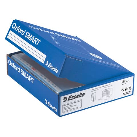 Scatola contenitore con 400 buste Esselte Office Antiriflesso PP 22×30 cm 22×30 cm conf.400 – 391098100