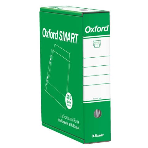 Buste a perforazione universale goffrate Esselte OXFORD SMART PP antiriflesso 22×30 cm conf.400 – 391098300