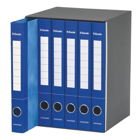 Gruppo di raccoglitori a 2 anelli Esselte S65 ESSENTIALS E6 blu dorso 4cm 6 cartelle – 391965050