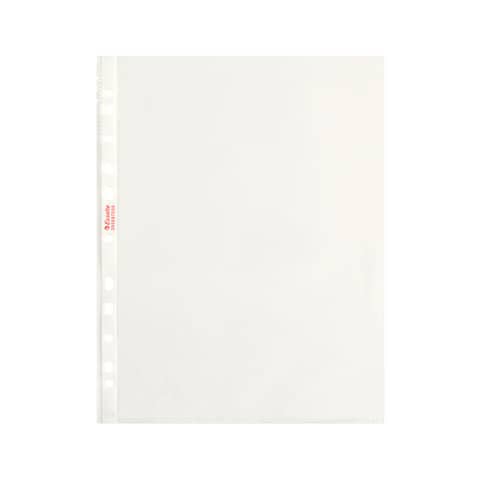 Buste a perforazione universale Esselte Deluxe – PP lucido 22×30 cm – finitura liscia – conf. 100 pz – 395697500