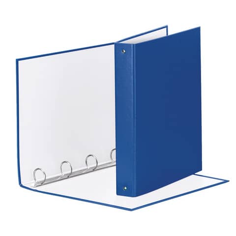 Raccoglitore Esselte Meeting a 4 anelli tondi 30mm cartone rivestito in PP blu 22x30cm dorso 4cm – 395792500