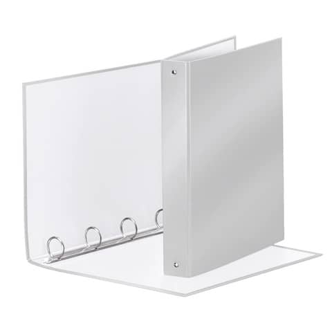 Raccoglitore Esselte Meeting a 4 anelli tondi 30mm cartone rivest. in PP grigio metallizz. 22x30cm dorso 4cm – 395792970