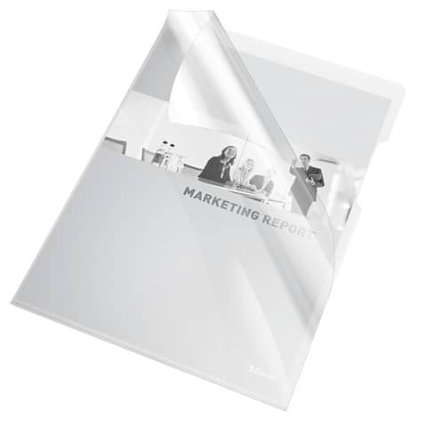 Buste a L non perforate Esselte Cristal trasparente 150 µm A4 lucido conf. 25 – 55430