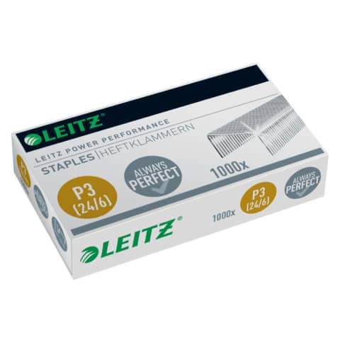 Punti metallici 24/6 Leitz in metallo zincato scatola da 1000 punti – 55700000