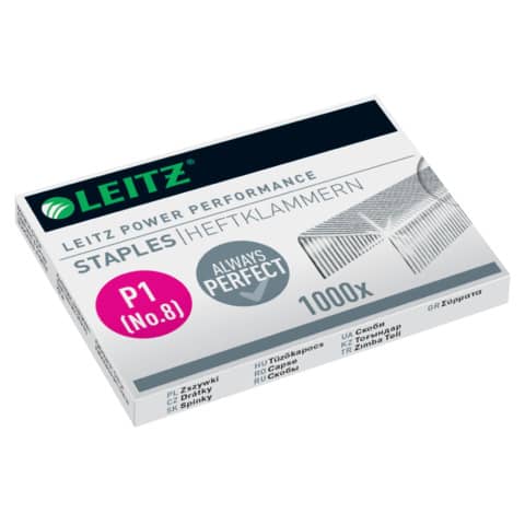 Punti metallici 6/4 Leitz in metallo zincato scatola da 1000 punti – 55780000