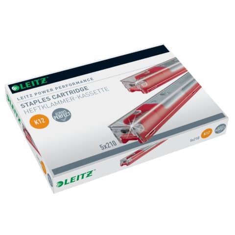 Punti metallici per mod. 5551 K12 fino a 80 fogli Leitz K12 – 26/12 5 cartucce da 210 punti – 55940000