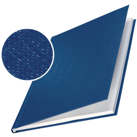 Copertina rigida 10-35 fogli Leitz impressBIND in cartone con dorso da 3,5 mm A4 blu  conf. da 10 – 73900035