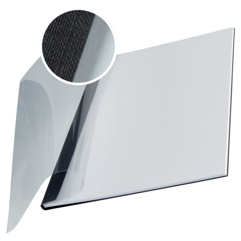 Copertina flessibile max 10-35 fogli Leitz impressBIND in PPL con dorso da 3,5 mm A4 nero  conf. da 10 – 73980095