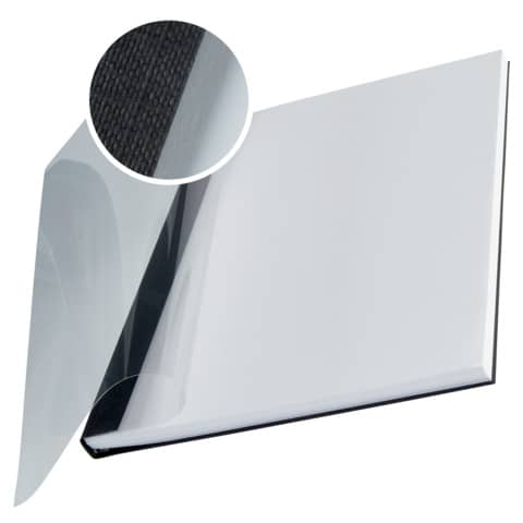 Copertina flessibile max 71-105 fogli Leitz impressBIND in PPL con dorso da 10,5 mm A4 nero  conf. da 10 – 74140095
