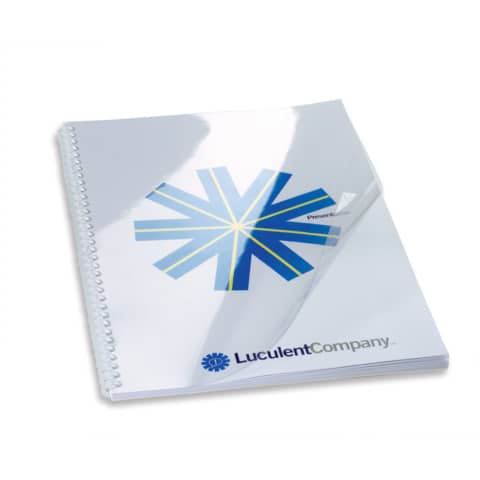 Copertine per rilegatura GBC Hiclear in pvc A4 180 my trasparente conf da 100 copertine – CE011880E