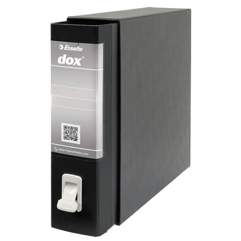 Registratore a leva DOX2 Protocollo 28,5×35 cm – dorso 8 cm nero D26210