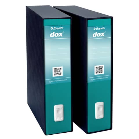Registratore a leva DOX2 Protocollo 28,5×35 cm – dorso 8 cm verde mare D26212